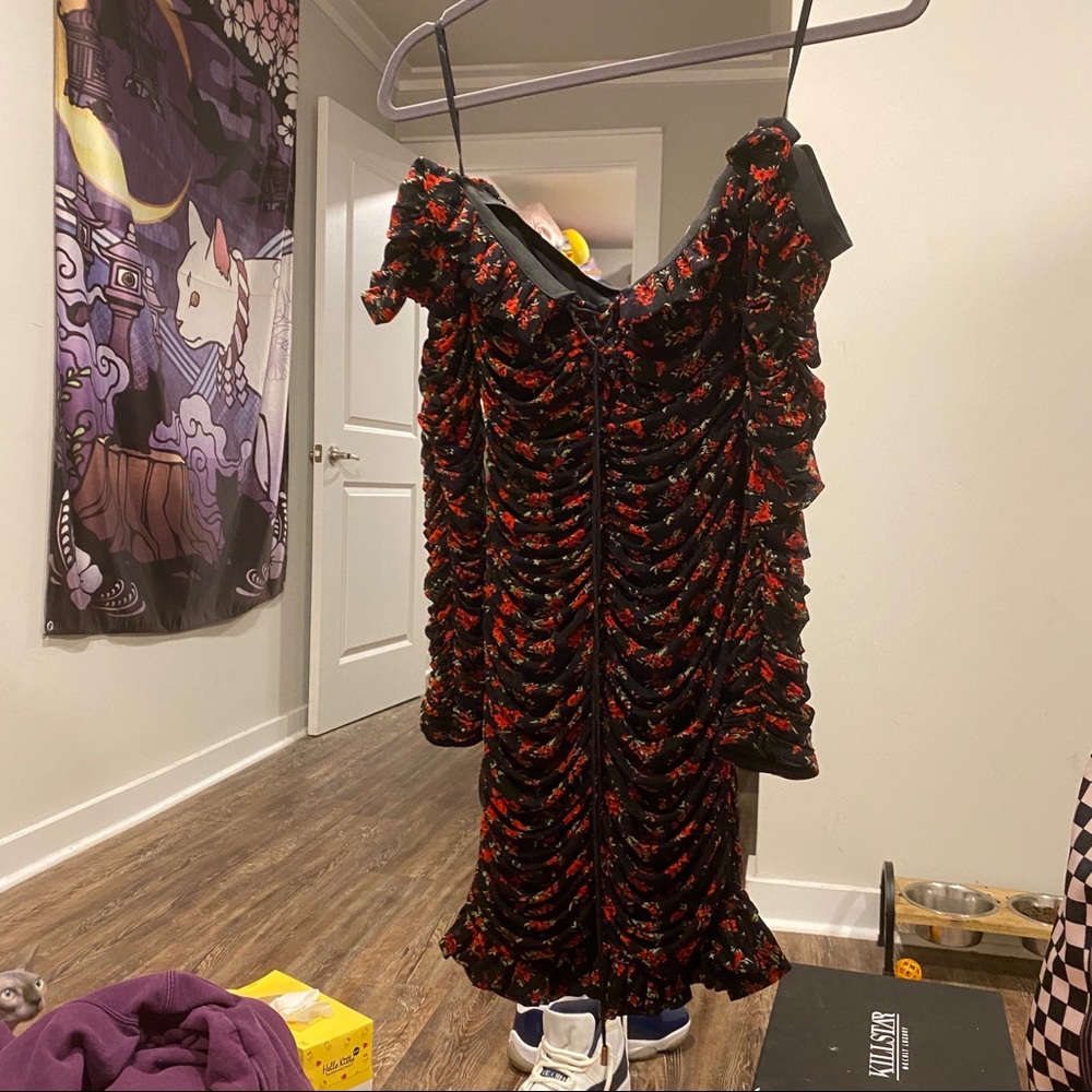 A cute floral mini dress